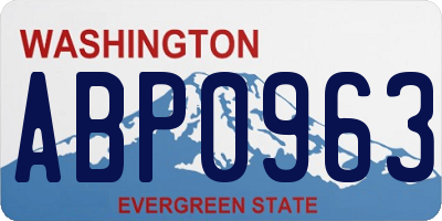 WA license plate ABP0963