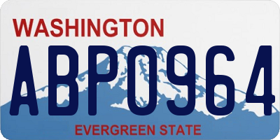 WA license plate ABP0964