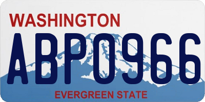 WA license plate ABP0966