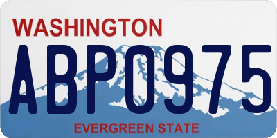 WA license plate ABP0975