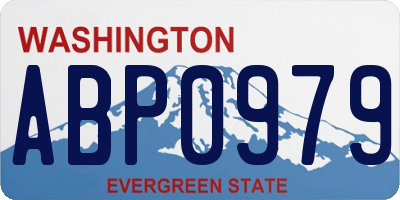 WA license plate ABP0979