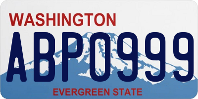 WA license plate ABP0999