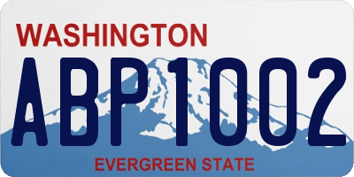 WA license plate ABP1002