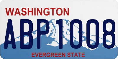 WA license plate ABP1008