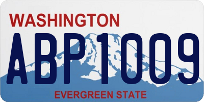 WA license plate ABP1009