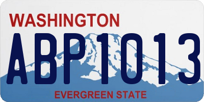WA license plate ABP1013