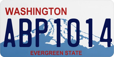 WA license plate ABP1014