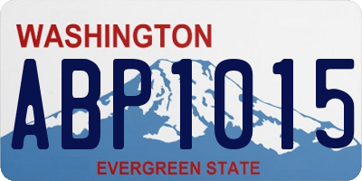 WA license plate ABP1015