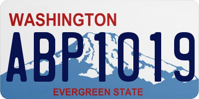 WA license plate ABP1019