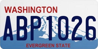 WA license plate ABP1026
