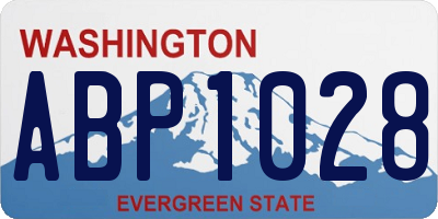 WA license plate ABP1028