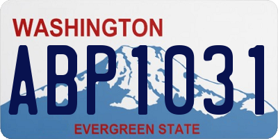 WA license plate ABP1031