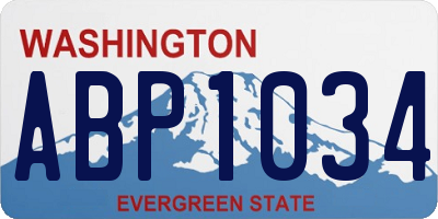 WA license plate ABP1034