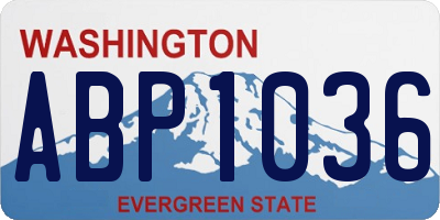 WA license plate ABP1036