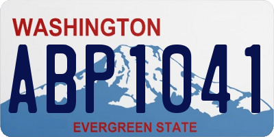 WA license plate ABP1041