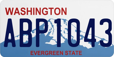 WA license plate ABP1043
