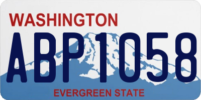 WA license plate ABP1058