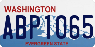 WA license plate ABP1065