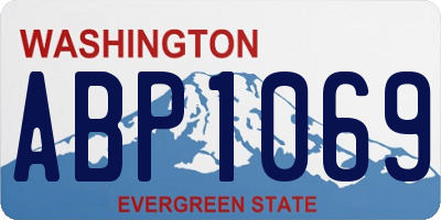 WA license plate ABP1069
