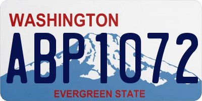 WA license plate ABP1072