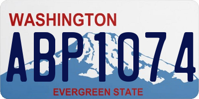 WA license plate ABP1074
