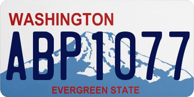 WA license plate ABP1077
