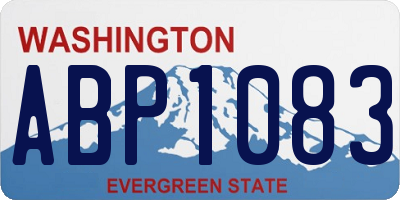 WA license plate ABP1083