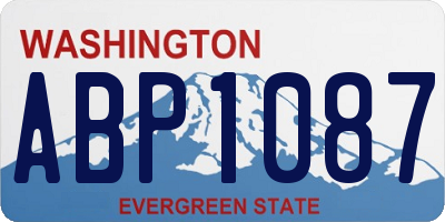 WA license plate ABP1087