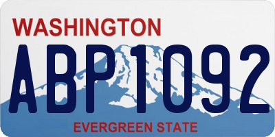 WA license plate ABP1092