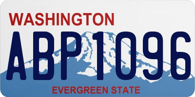 WA license plate ABP1096