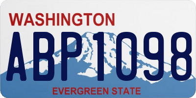 WA license plate ABP1098