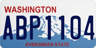 WA license plate ABP1104