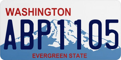 WA license plate ABP1105
