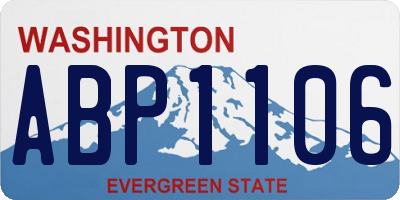 WA license plate ABP1106