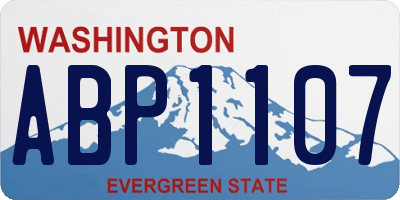 WA license plate ABP1107