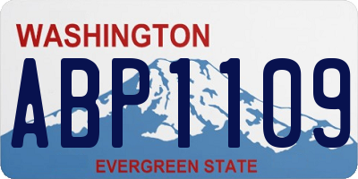 WA license plate ABP1109