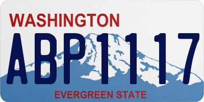 WA license plate ABP1117