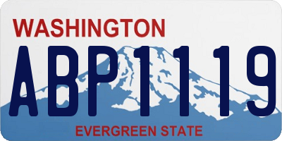 WA license plate ABP1119