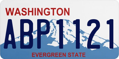 WA license plate ABP1121