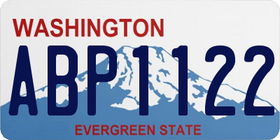 WA license plate ABP1122