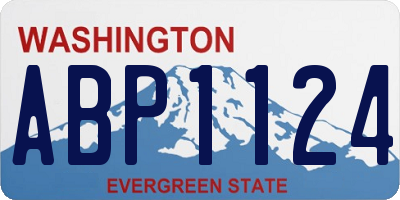 WA license plate ABP1124