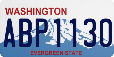 WA license plate ABP1130