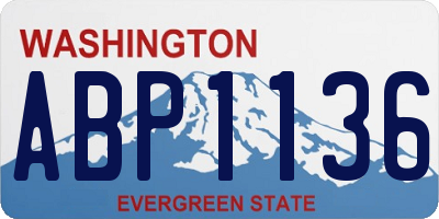 WA license plate ABP1136