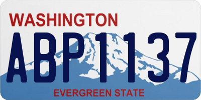 WA license plate ABP1137