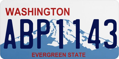 WA license plate ABP1143