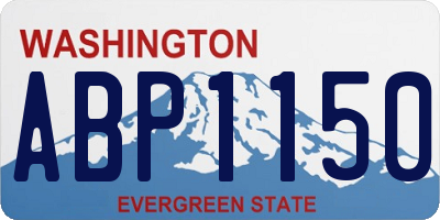 WA license plate ABP1150