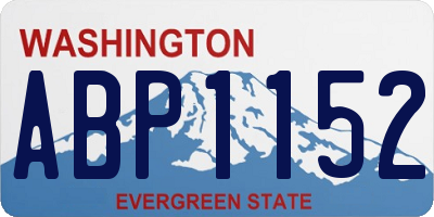 WA license plate ABP1152