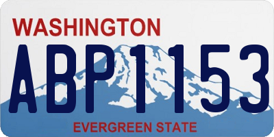 WA license plate ABP1153