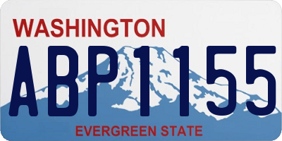 WA license plate ABP1155
