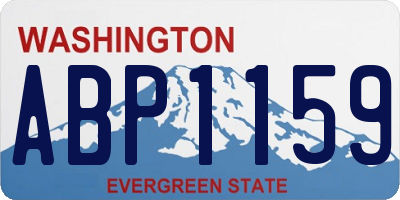 WA license plate ABP1159